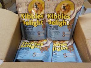 lot 174 image: 10 x 14 oz bags Kibbles Delight Dog Food