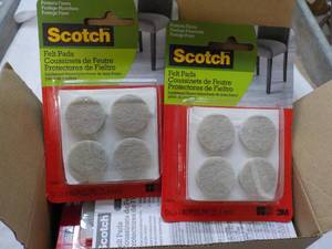 lot 187 image: 4 x 6 packs Scotch Felt Pads