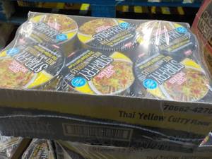 lot 195 image: 6 pack Thai Yellow Curry Flavor Stir Fry Cup Noodles