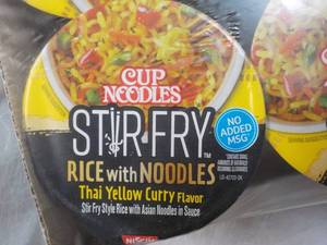 lot 196 image: 6 pack Thai Yellow Curry Flavor Stir Fry Cup Noodles