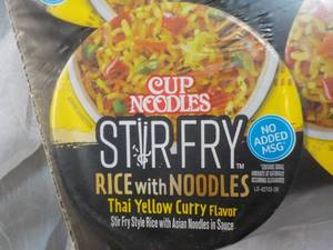 lot 198 image: 6 pack Thai Yellow Curry Flavor Stir Fry Cup Noodles