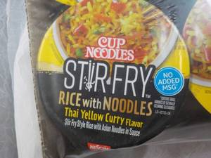 lot 202 image: 6 pack Thai Yellow Curry Flavor Stir Fry Cup Noodles