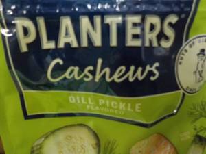 lot 211 image: 12 x 5 oz Bags Planters Cashews Dill Pickle best date 092023