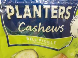 lot 215 image: 12 x 5 oz Bags Planters Cashews Dill Pickle best date 092023
