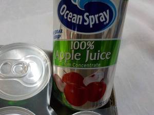 lot 226 image: 24 x 7.2 oz Cans Ocean Spray Apple Juice