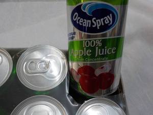 lot 227 image: 24 x 7.2 oz Cans Ocean Spray Apple Juice