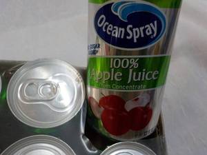 lot 228 image: 24 x 7.2 oz Cans Ocean Spray Apple Juice