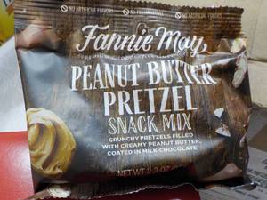 lot 243 image: 12 x 2.3 oz Bags Fannie May Peanut Butter Pretzels past best date