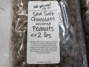 lot 280 image: 2 x 2 lb. Bags Sea Salt Chocolate Covered Peanuts Best by 05022024