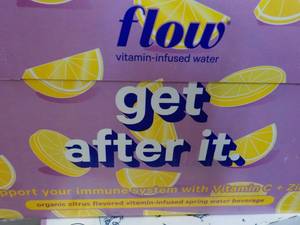 lot 287 image: 12 x 16.9 oz Flow Vitamin Infused Water with Vitamin C and Zinc