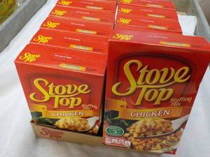 lot 318 image: 12 pack Stove Top Chicken Stuffing Mix best date 052024