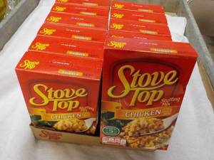lot 319 image: 12 pack Stove Top Chicken Stuffing Mix best date 052024