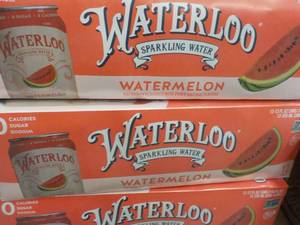 lot 322 image: 2 x 12 packs Waterloo Watermelon Sparking Water