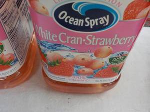 lot 325 image: 2 x 96 oz Jugs Ocean Spray White Cran-Strawberry best date 112023