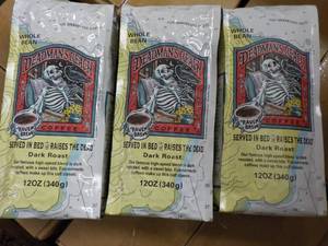 lot 337 image: 3 x 12 oz Whole Bean Deadmans Reach Dark Roast Coffee