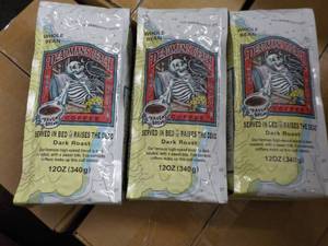 lot 342 image: 3 x 12 oz Whole Bean Deadmans Reach Dark Roast Coffee