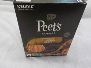 lot 380 image: Keurig Peets Pumpkin Spice Kcups - 22 per box