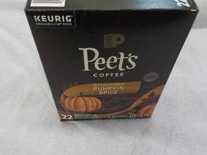 lot 381 image: Keurig Peets Pumpkin Spice Kcups - 22 per box
