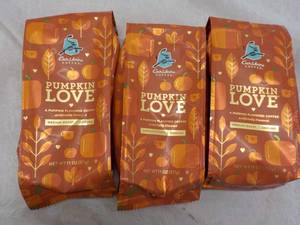 lot 383 image: 3 x 11 oz bag Caribou Pumpkin Love Medium Roast Ground Coffee
