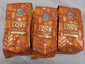 lot 384 image: 3 x 11 oz bag Caribou Pumpkin Love Medium Roast Ground Coffee