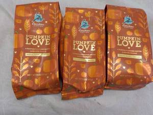 lot 386 image: 3 x 11 oz bag Caribou Pumpkin Love Medium Roast Ground Coffee