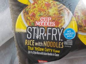 lot 201 image: 6 pack Thai Yellow Curry Flavor Stir Fry Cup Noodles