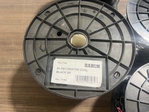 4 REELS OF #4 BLACK DECORATIVE CHAIN