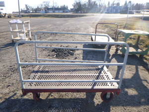 Metal Cart on Wheels