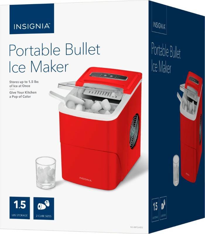 Insignia - 26-Lb. Portable Ice Maker -Silver