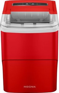 lot 8 image: Insignia - Portable Ice Maker with Auto Shut-Off - Red