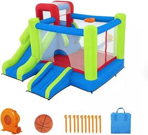 lot 4 image: Bestway H2OGO Wonder Hoops Kids Inflatable Mega Bounce Park