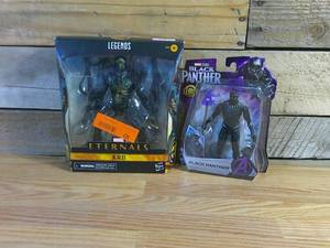 lot 47 image: Marvel - Legends Series Eternals Kro & Marvel Black Panther Marvel Studios Legacy Collection Black Panther Action Figure