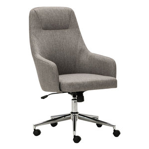 lot 30 image: Alera ALECS4151 Captain Series High-Back Gray Tweed Office Chair