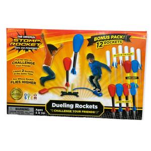 lot 34 image: Stomp Rocket Dueling with LED and Glow in the Dark Rockets (12 Rockets)