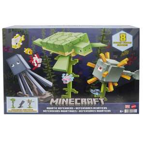 lot 44 image: Minecraft Aquatic Defenders Figure Pack With 8 Action Figures