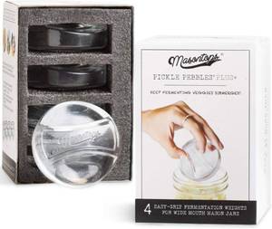 lot 50 image: TWO (2) - Masontops 4pk Pickle Pebble Fermentation Weights - Wide