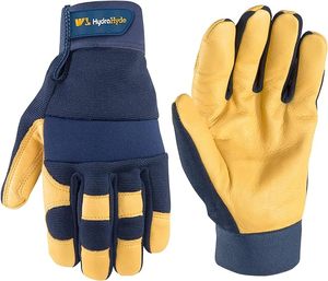 lot 86 image: Wells Lamont Mens HydraHyde Leather Work Gloves, 3-pair MEDIUM