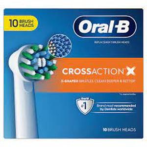 lot 61 image: Oral-B CrossAction Electric Toothbrush Replacement Brush Heads (10 ct.)
