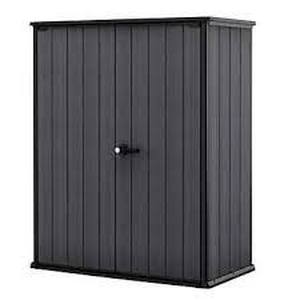 lot 95 image: Keter Cortina Alto Premium Modern Vertical Outdoor Storage Shed