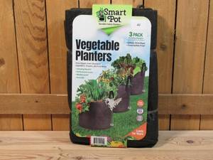 lot 108 image: Smart Pot 15 Gallon Fabric Planter - 3pack