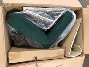Home Decorators Collection Azria Verdite Green Velvet Office Chair with Brass Wheeled Base customer returns review pictures