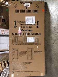 Grisham 36 in. x 80 in. 409 Series Spanish Lace Steel Black Prehung Security Door  customer return review pictures