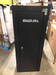 STACK-ON 18-Gun Key Lock Security Cabinet, Black customer return see pictures
