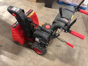 PowerSmart 24 in. 2-Stage Electric Start Gas Snow Blower with Heated Handles and LED Light customer return review pictures