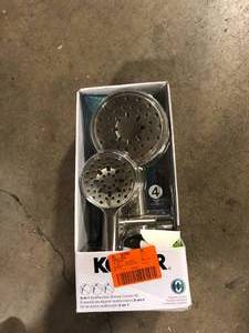 KOHLER Viron 4-Spray 6 in. Dual Wall Mount Fixed and Handheld Shower Head 1.75 GPM in Vibrant Brushed Nickel