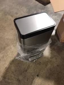 KOHLER 8 Gal. Loft Stainless Steel Trash Can customer return review pictures