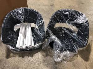 Palermos Collection Dining Chair Set Of 2 Easy Assembled Mid Century Modern Kitchen Vanity Accent Chair Black customer return review pictures
