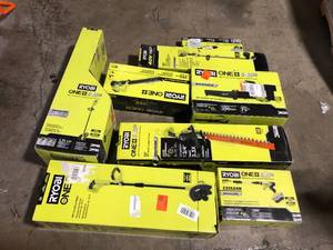 Lot of assorted Ryobi Lawn Care tools customer returns review pictures