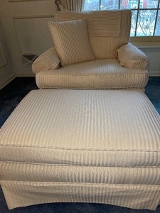 Formal Living room chair and ottoman