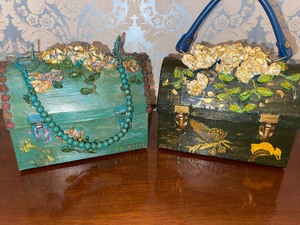 2 Hand Decorated Lunch-boxPurses